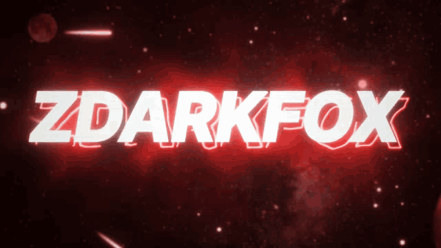 a red background with the words zdarkfox written in white