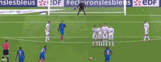 a soccer game is being played on a field with edf advertisements