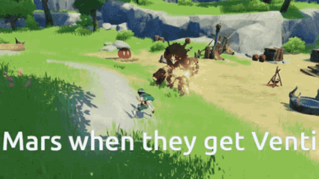 a video game scene with the words " mars when they get venti " on the bottom