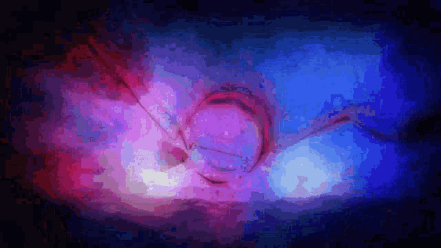a purple and blue abstract background with a circle in the middle