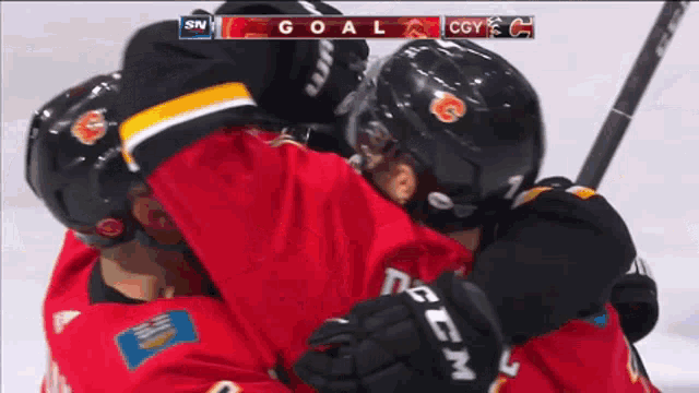Tj Brodie Tj Brodie Goal GIF - Tj Brodie Tj Brodie Goal Calgary Flames GIFs