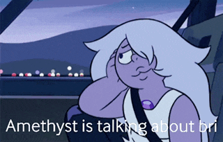 a cartoon of amethyst talking about bri