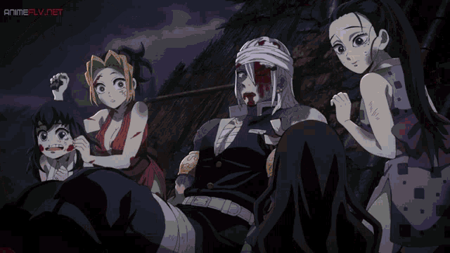 Nezuko Helps Uzui GIF