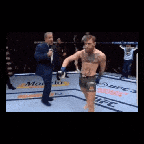 a man in a boxing ring with the caption " me after i press buy and filled my smoutai bag "