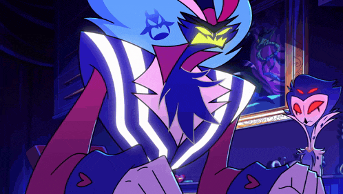 a cartoon character is standing in front of a mirror looking at himself