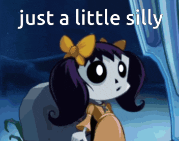 a little girl with a yellow bow on her head and the words just a little silly