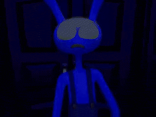 a cartoon character with a jester hat is playing a game