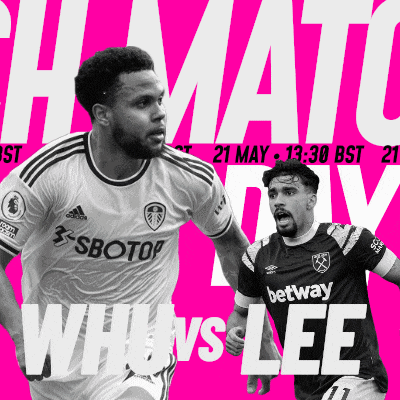 a poster for a soccer match between west ham and lee