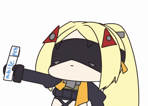 a cartoon drawing of a girl with a black mask on her face