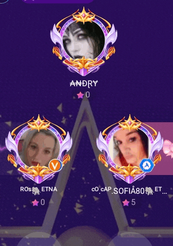 a purple background with a purple and gold emblem that says andry on it