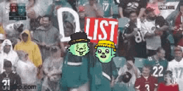 a collage of people and a sign that says d list