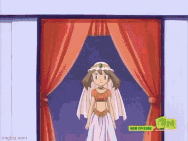 Pokemon May GIF - Pokemon May Belly Dancer Outfit GIFs