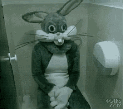 Creepy Bunny GIF - Creepy Bunny Bathroom GIFs