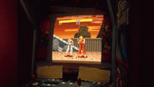 a video game screen shows a fighter named ken fighting another fighter