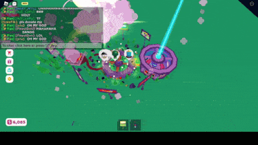 a screen shot of a video game that says official crazed donated 100,000 to caizeconty