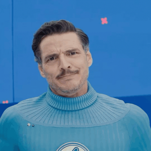 a cartoon character wearing glasses and a striped shirt