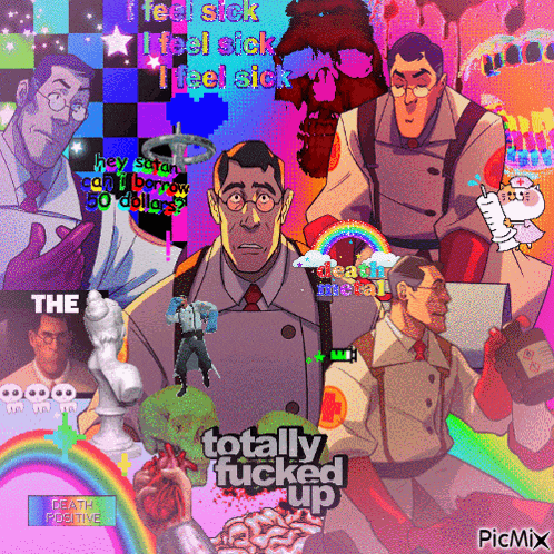 a collage of images with the words totally fucked up