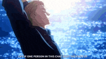 a man is standing in front of a body of water with his arms outstretched and a caption that says life if one person