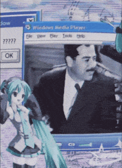a windows media player window with a man and a girl