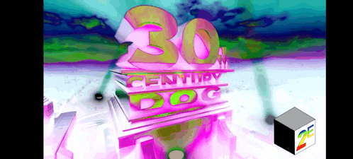 a 30th century fox logo is displayed on a colorful background