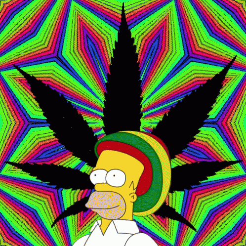 Homer Rasta GIF - Homer Rasta Weed GIFs