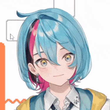 a close up of a girl 's face with a arrow pointing to the right