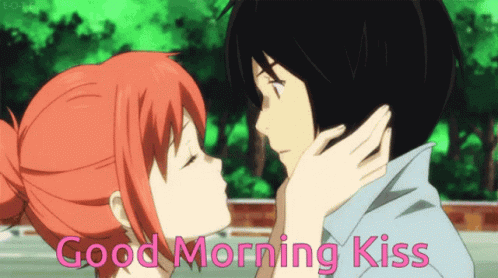 Kiss Good Morning GIF - Kiss Good Morning Anime GIFs