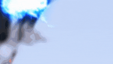 a blue and white background with a glowing circle in the middle