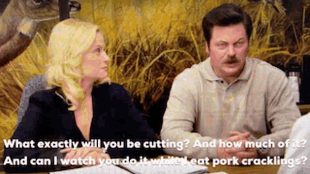 What Exactly Will You Be Cutting Ron Swanson GIF - What Exactly Will You Be Cutting Ron Swanson Can I Watch You Do It GIFs