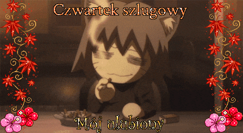 a picture of a cat smoking a cigarette with the words czwartek szlugowy moj ulubiony