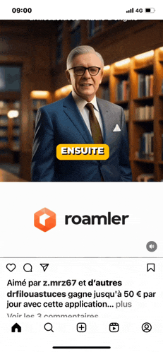 a phone screen shows a man in a suit and tie