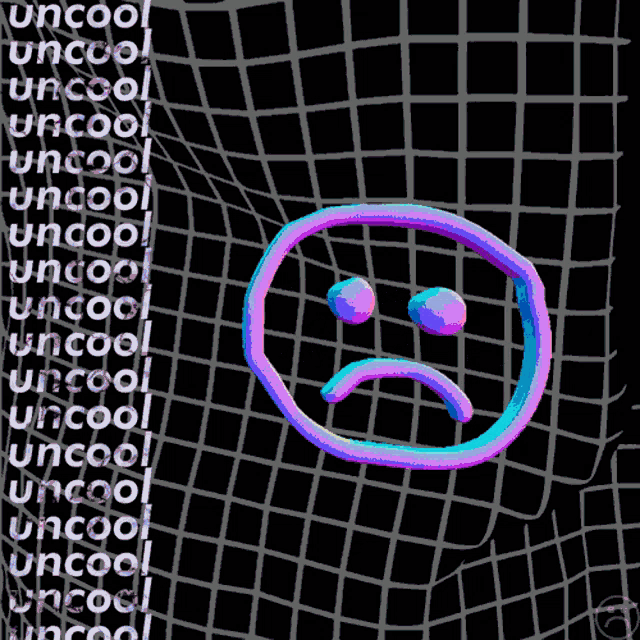the word uncool is on the black background