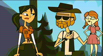 a group of cartoon characters are standing next to each other holding hands .