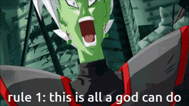 rule 1 : this is all a god can do with a green character