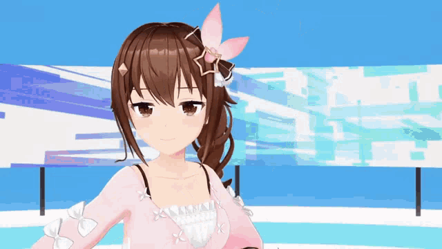 a girl with a flower in her hair and a star on her head