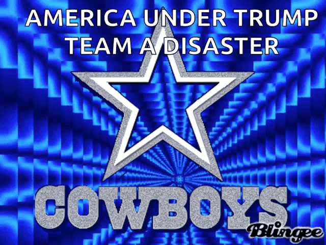 a poster that says america under trump team a disaster