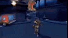 a person is playing a video game with a pig and a dog in the background .