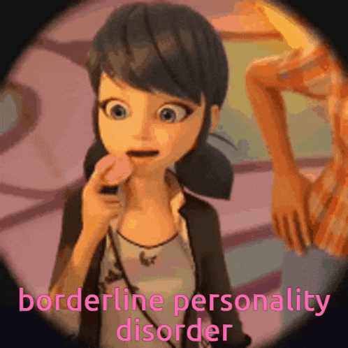 a picture of a ladybug with the words " borderline personality disorder " on the bottom