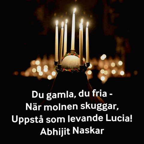 a picture of a candle holder with the words du gamla du fria on it