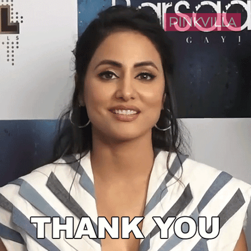 Thank You Hina Khan GIF - Thank You Hina Khan Pinkvilla GIFs