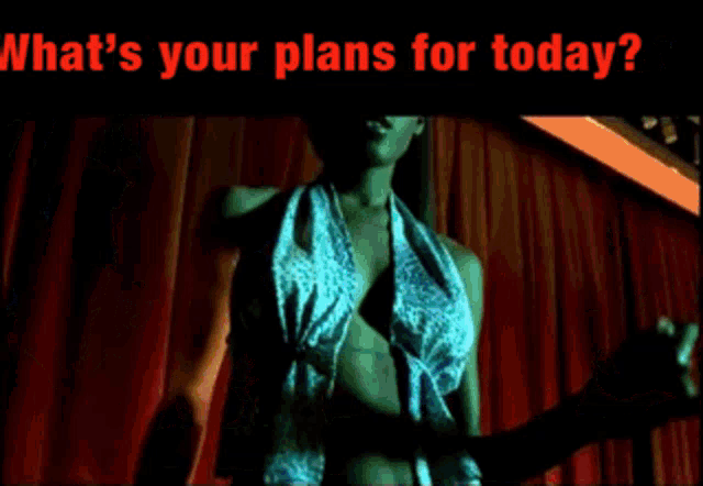 a group of people sitting at a table with the words what 's your plans for today on the bottom