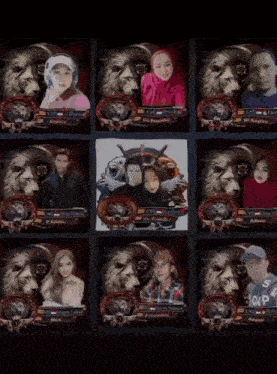 a display of people with lions on them with one of them being named ' king '