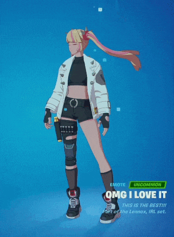 a video game character says " omg i love it " on the screen