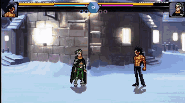 a video game with monkey d luffy and vinsmoke