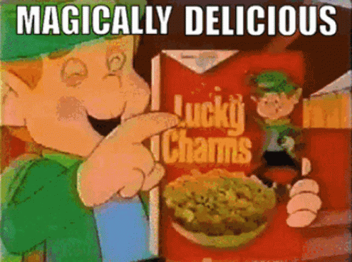 Magically Delicious Lucky Charms GIF - Magically Delicious Lucky Charms Leprechaun GIFs