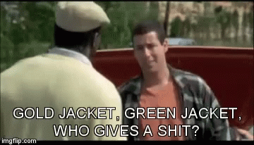 Happy Gilmore Gold Jacket GIF - Happy Gilmore Gold Jacket Green Jacket GIFs