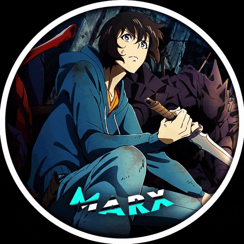 a picture of a person holding a sword with the name mary on it