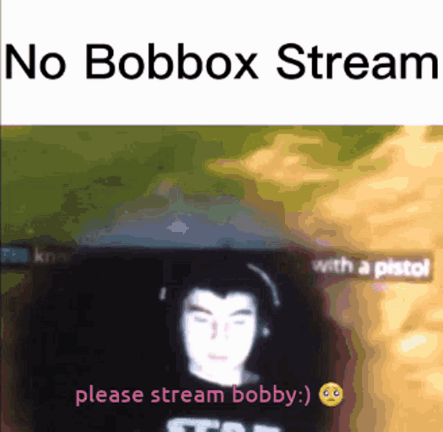 a picture of a man with headphones and the words " no bobbox stream "