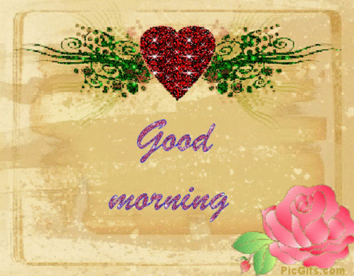 Good Morning Heart GIF - Good Morning Heart Rose GIFs