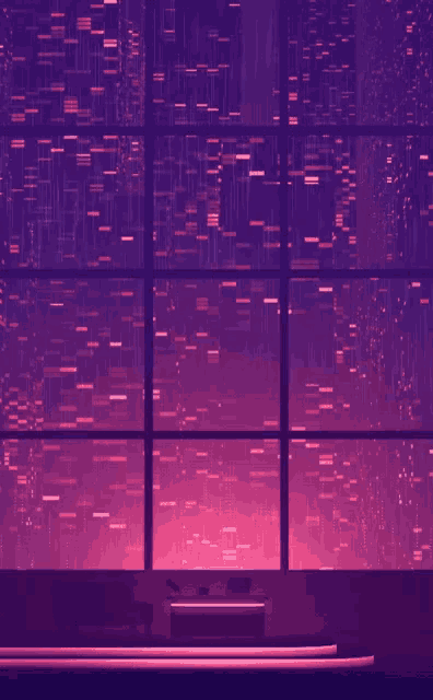 a purple and pink background with lines and dots